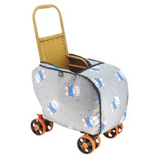 遛娃推车防风脚套婴儿车挡风保暖罩宝宝护腿脚罩竹藤车防寒冬季