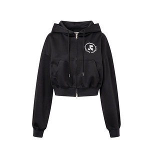 RestandRecreation官方2025秋冬新款RR刺绣logo连帽休闲卫衣外套