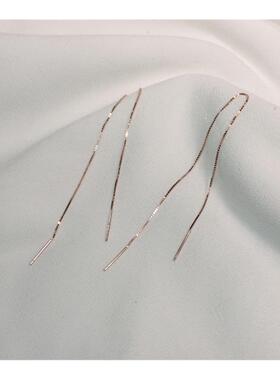 925纯银超长耳线女气质流苏耳环简约通勤长耳饰百搭轻奢饰品80813