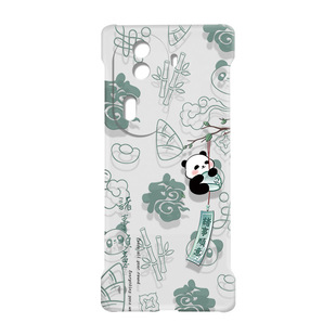 适用opporeno11pro手机壳无边框硬壳透明熊猫诸事顺意reno11镜头全包防摔新款中国风不顶膜半包散热保护套