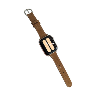 KASO适用iwatch11手表带s9新款细版磨砂真皮applewatch女款ultra苹果手表带s8s7s6s5表带s4s3秋冬se2腕带s10