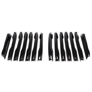 适用于19-22款宝马X5中网格栅装饰条黑化套件外观改装黑武士配件