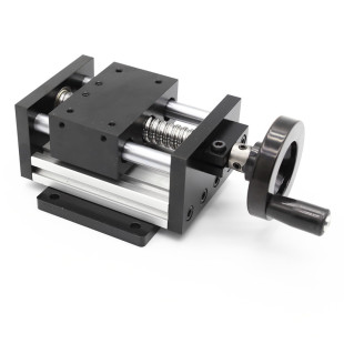 手动滑台十字手轮微小型精密手摇平移工作台单轴一字直线导轨模组