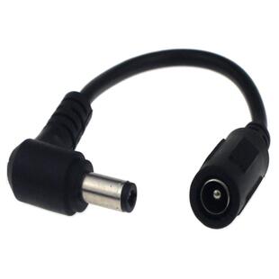 dc直流电源头转换L插头5.5-2.1mm母转换公3.5-1.35/4017/5525弯头