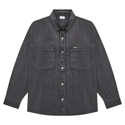 GWIT春秋长袖衬衣外套牛仔衬衫男