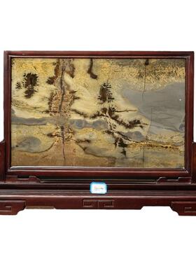 草花石装饰中式客厅书房摆件