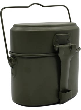 野营多功能铝耐高温三件套饭盒德式饭盒户外炉具单兵餐具团建怀旧