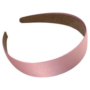 韩国新款缎面亮面发箍长春花蓝色粉色紫色宽版头箍甜酷少女风发饰