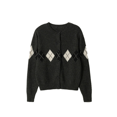 nothingwritten菱形格纹针织毛衣