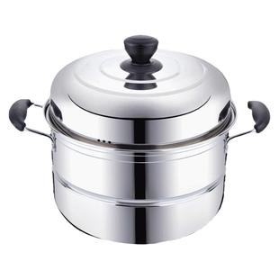 不锈钢蒸锅家用煤气灶用 2层双层电磁炉蒸馍锅蒸笼多功能煮锅加厚