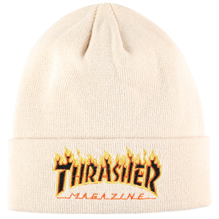 【羔羊House】Thrasher 日版火焰刺绣冷帽针织毛线帽滑雪帽情侣