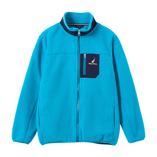 NAUTICA/诺帝卡童装男童女童户外时尚抓绒衣秋冬季儿童摇粒绒外套