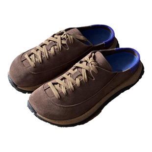 牛皮版~增高厚底6CM勃肯鞋男女同款大码41到44一脚蹬包头半拖鞋子