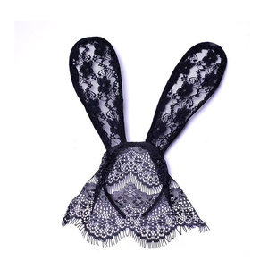 嗲妹利器 性感cos兔耳朵面罩发箍兔女郎镂空蕾丝面具半脸头饰眼罩