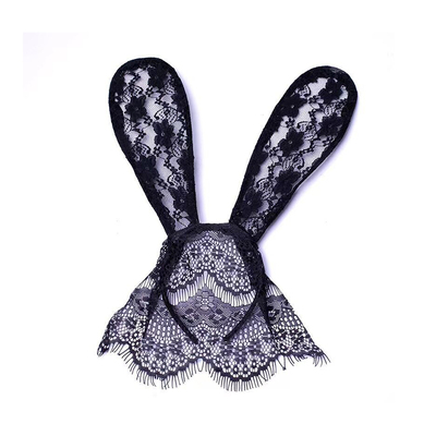 性感兔耳朵蕾丝一体式面罩发箍女