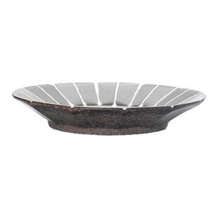 莳绘金缮粗陶日式餐具盘子高级感菜盘家用复古创意菜碟子深盘汤盘
