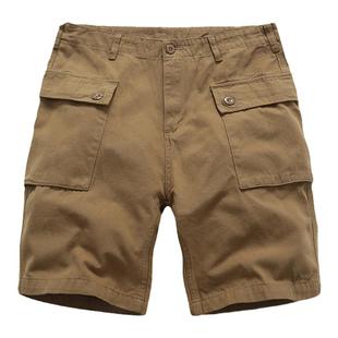 2024年夏季新款流行多口袋工资短裤男生军旅直筒短裤纯棉透气男裤