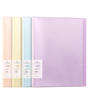 得力文件夹插页透明资料册文件收纳文件袋整理孕检报告单办公用学生用收集册学习资料收纳初高中试卷整理收纳