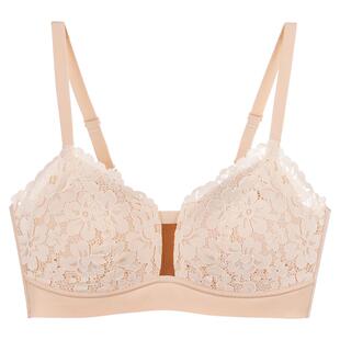 歌力诺大胸显小内衣女士薄款无钢圈聚拢性感蕾丝防下垂文胸罩套装