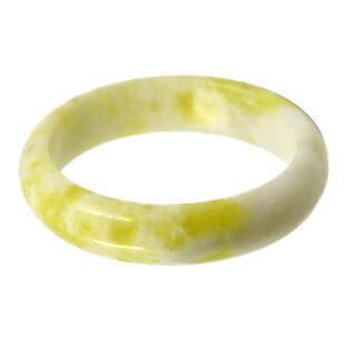 天然正品陕西蓝田玉手镯江花玉夏天女性手饰时尚简约饰品送妈妈