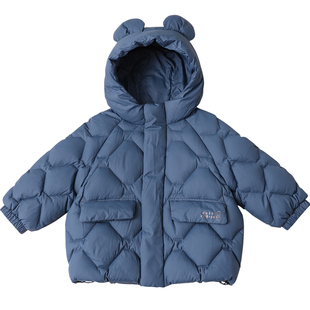 男童羽绒服中长款2024冬季新款宝宝羽绒服1-3-6-8岁90绒加厚23907