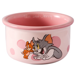 猫和老鼠陶瓷米饭碗家用儿童吃饭小碗个人专用女生一人食碗盘餐具