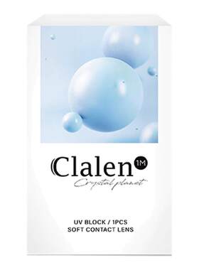 Clalen可俪兰彩色美瞳隐形近视眼镜月抛1片装韩国进口小直径官方