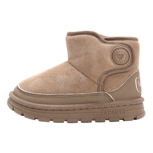 泰兰尼斯童鞋儿童雪地靴冬季男童棉鞋加绒保暖棉靴女童大棉