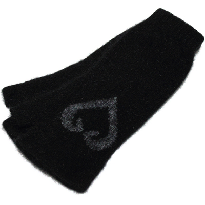 新西兰银蕨羊毛针织露指半截手套