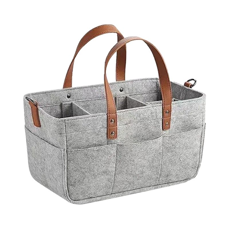 酒店查房包新款大容量毛毡包尿不湿包宝宝出行收纳包妈咪包手提袋