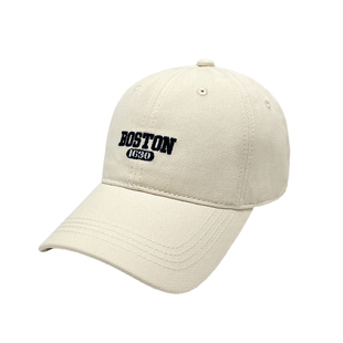 新款韩版显脸小百搭刺绣BOSTON棒球帽子女大头围软顶百搭鸭舌帽男