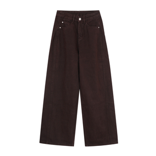 FF BLUE 一条过冬 两色加绒牛仔裤女秋冬高腰显瘦百搭直筒阔腿裤