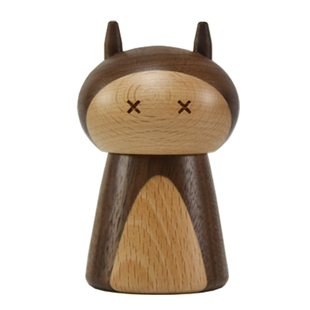 几人设计创意小超人牙签盒定制表情餐厅家用可爱萌网红实木牙签筒