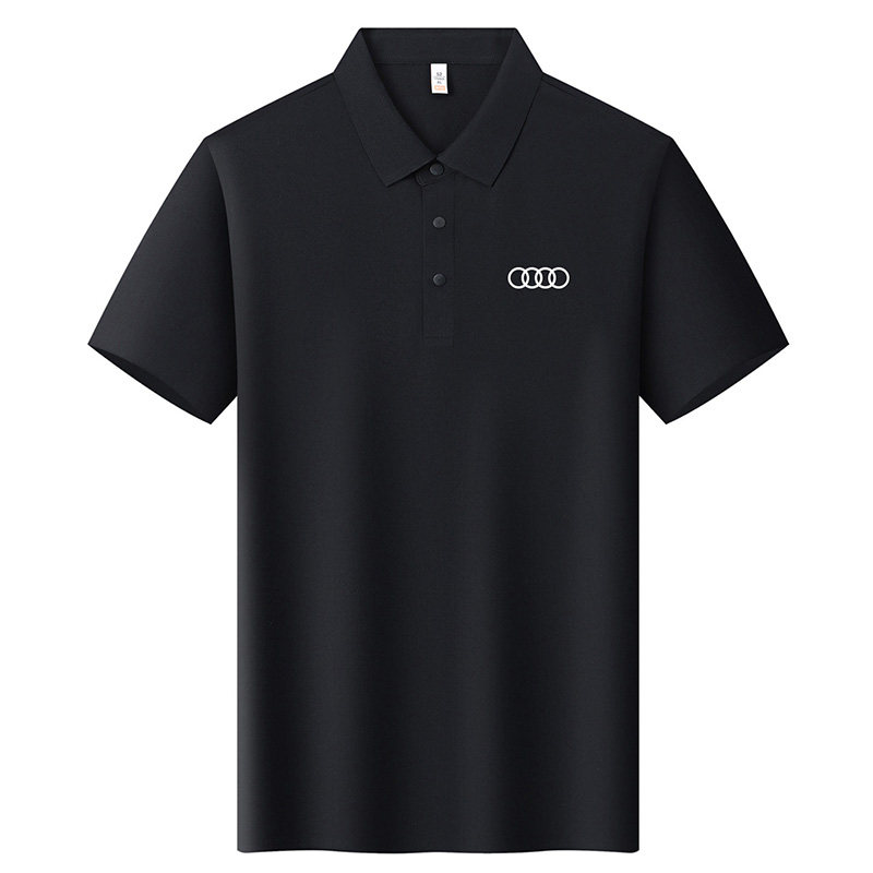 适用于奥迪工作服POLO衫夏季4S店汽车美容维修工装t恤定制logo