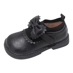 真皮女童鞋儿童公主小皮鞋2025新款春秋软底女宝宝演出加绒单鞋子