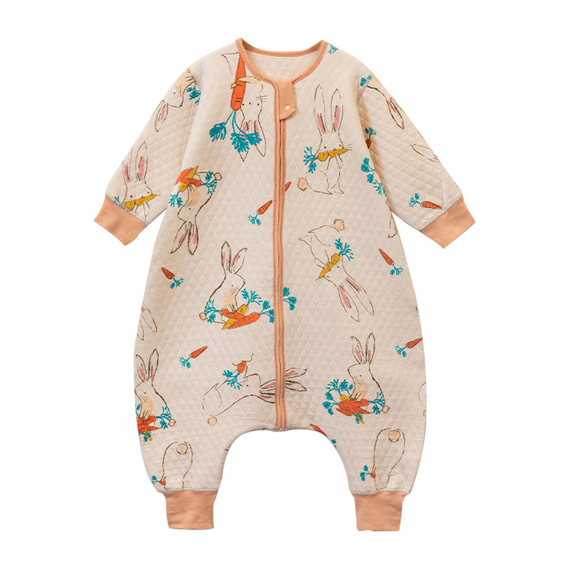 呼西贝儿童睡袋春秋款 宝宝分腿睡衣 婴儿防踢被秋冬夹棉睡袍厚款