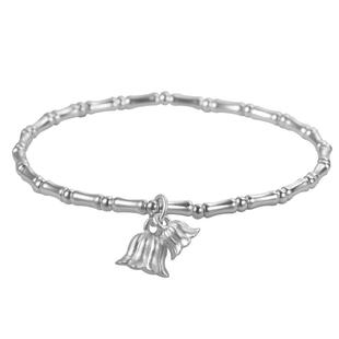 吴越老银铺正品S925银卿兰银手链女纯银竹节铃兰花手串送女友礼物