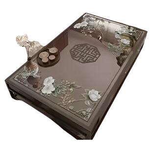 中式镂空软玻璃茶几垫防水防油防烫客厅餐桌垫免洗防尘家用桌布