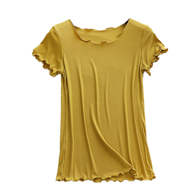 莫代尔T恤外穿女夏纯色内搭显瘦