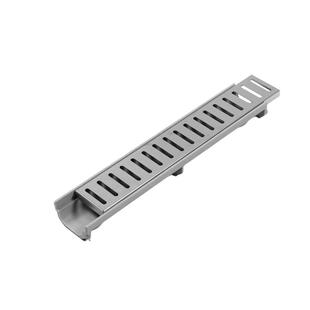 成品排水沟u型槽家用厨房不锈钢下水道地沟盖板庭院水沟u形排水槽