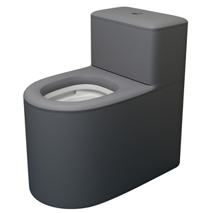 谈话室软包抽水坐便器防撞陶瓷马桶留置室卫生间小户型座便器防臭