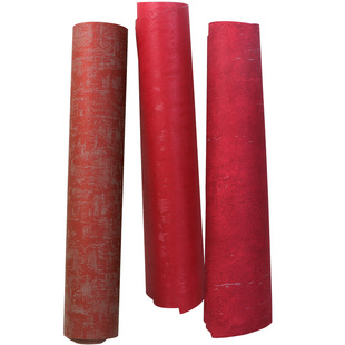 复古中式纯色红色墙纸大红色故宫红客厅卧室背景壁纸中国红非自粘