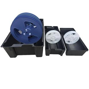 防静电圆形卷料贴片周转盒托盘周转箱架贴片元器件收纳架圆盘储存