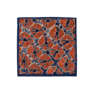 布茗堂 扎染印染杯垫植物蓝染布艺杯垫手工扎染手工印染茶垫杯垫