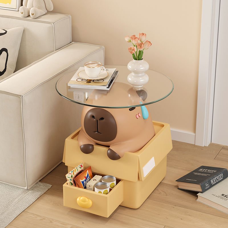 卡皮巴拉落地大型茶几摆件乔迁新家客厅沙发旁装饰品暖居礼物高档