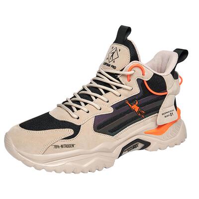 乔丹格兰男系带网面透气老爹鞋