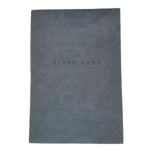 A3笔记本子超大号空白本加厚736页简约绘图设计草稿本美术生画画白纸本软皮面记事本大学生手绘素描速写本子