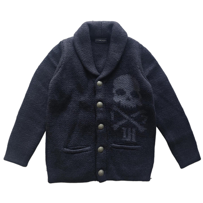 HYDROGEN男士骷髅头针织开衫毛衣