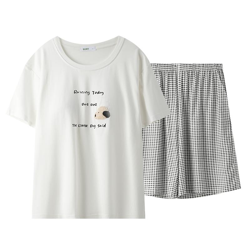 美季美优夏季情侣带胸垫睡衣套装