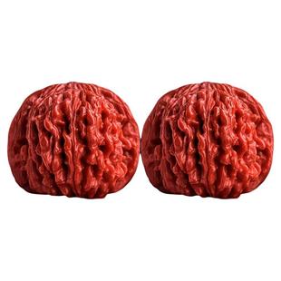 核桃文玩王勇官帽包浆核桃玉化盘玩狮子头男士把玩古玩精修打底